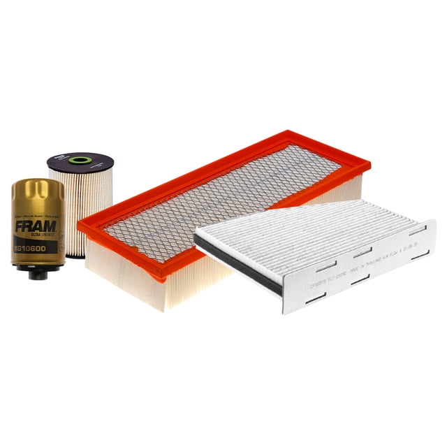 Kit De Filtro De Aire, Filtro de Aceite Sintético, Filtro de Combustible y Filtro de Cabina 4 PIEZAS Compatible con Volkswagen Jetta L4 2.0L del 2012 al 2013
