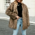 thumbnail image 2 of Rdhnmea Women's Luxury Faux Fur Coat Jacket Open Front Long Sleeve Winter Warm Coats Overcoat Outwear, 2 of 7