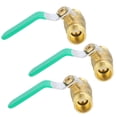 thumbnail image 4 of Válvula de bola de 3 uds, interruptor de rosca macho doble de 1/2 pulgadas, tubo de tubería de agua, válvula de cierre de latón engrosado, 4 of 8