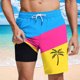 thumbnail image 2 of Pantalones Cortos Casuales para Hombre Imprimir con Bolsillos Pantalones de Playa de Cintura Elástica, Pantalones Cortos de Cintura Elástica para Hombre, 2 of 5