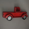 thumbnail image 2 of Things2Die4 Red Metal Vintage Pickup Truck Wall Pocket Sculpture 16.25 inches Long, 2 of 3