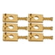 thumbnail image 1 of 10,5x20mm latón dorado guitarra eléctrica puente Tremolo sillines apto para ST cuerda instrumento guitarra eléctrica piezas de repuesto - Gplden oro Sunnimix  sillines de puente de latón macizo, 1 of 8