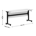 thumbnail image 5 of BizChair Commercial Grade 60" x 24" Heavy-Duty Nesting Flip Training Table with T-Legs, Modesty Panel, 1" Thick White Tabletop, and Black Steel Frame, 5 of 17