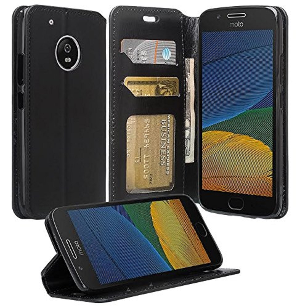 Motorola Moto G5 Case, Moto G5 Wallet Case, SOGA [Pocketbook Series