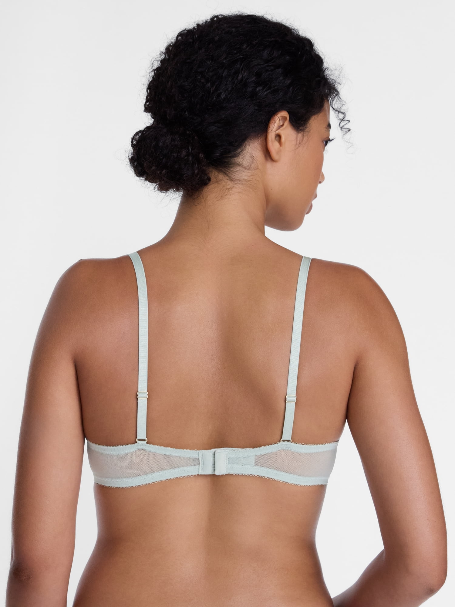 Joyspun Women's Embroidery Lightly Lined Balconette Bra, Sizes 34B-42DD