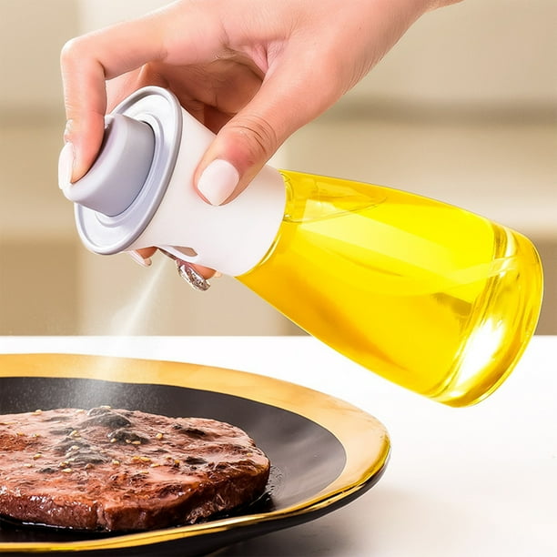 Botella de vidrio para aceite de oliva con pico vertedor | Dispensador de aceite de cocina reutilizable de 150 ml para cocinar y aderezar ensaladas | Diseño fácil de limpiar y antigoteo en azul,