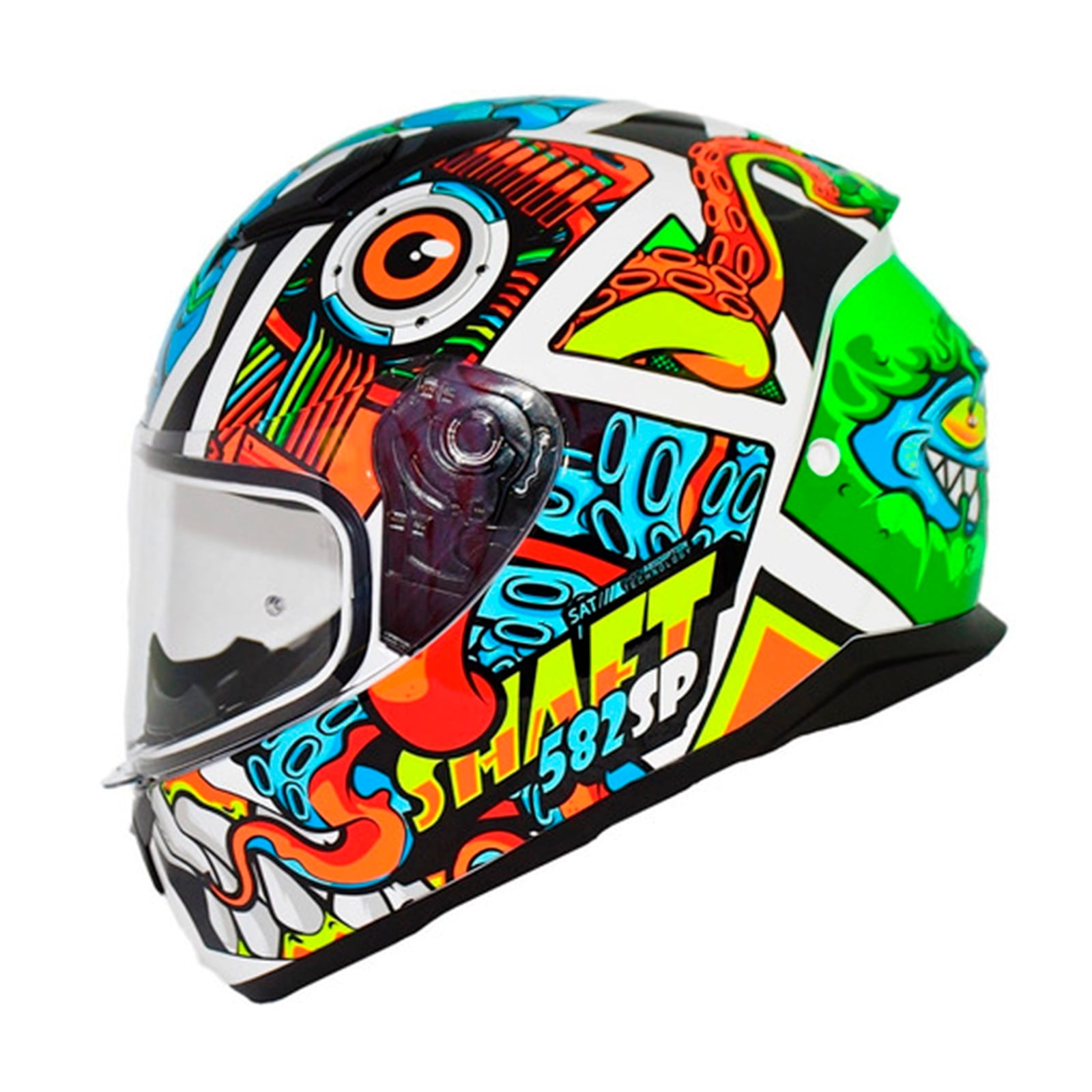 Fruit Casco Shaft 589 Casco Integral Moto ABS Shaft Comic Monster