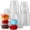 2oz - 130, variant on [120 Sets - 3.25 oz ] Portion Cups With Lids, Small Plastic Containers with Lids, Airtight and Stackable Souffle Cups, Jello Shot Cups, Sauce Cups, Condiment Cups for Lunch, Party, Trips