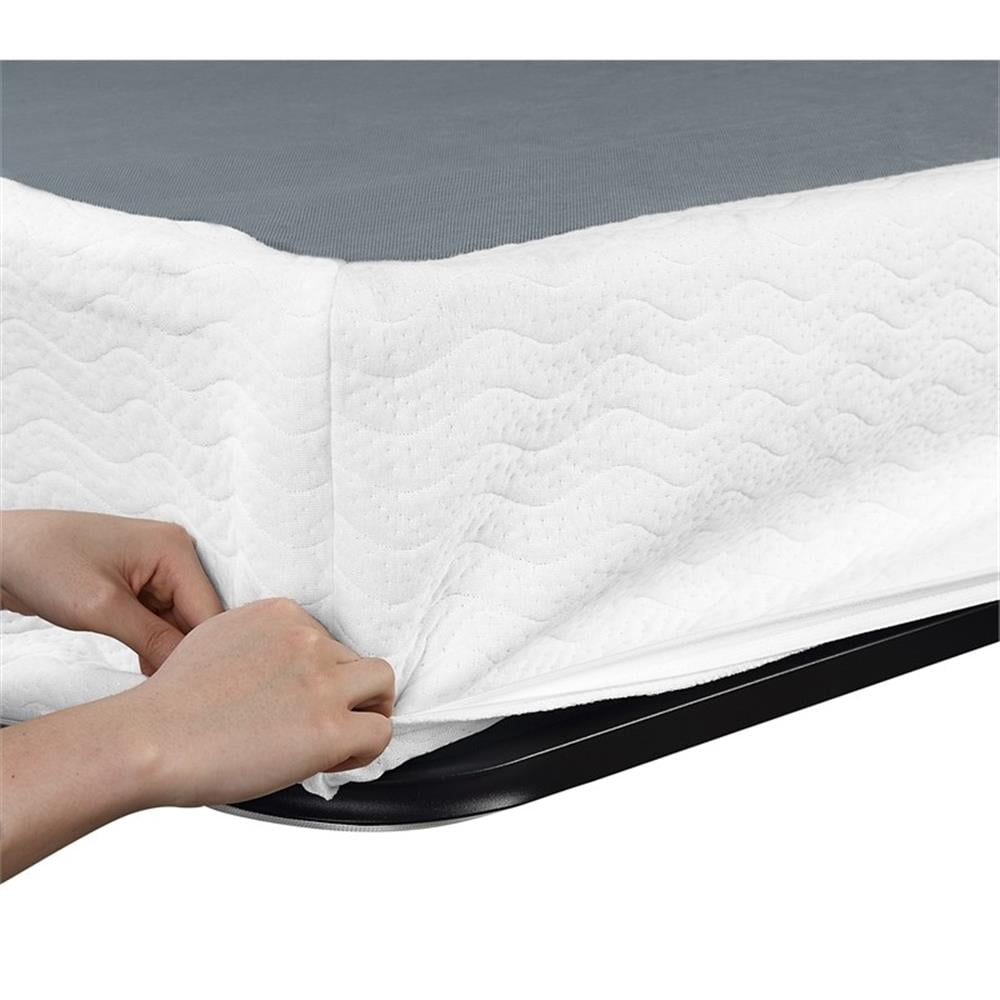 Lexicon Perrin Eastern King Size Mattress Foundation in White