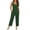 B_ Army Green, variant on PWPSG Womens Square Neck Short Sleeve Romper Waist Ruched Shorts Jumpsuit with Side Pockets Pink S