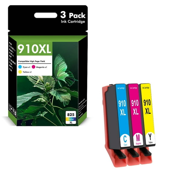 910XL Ink Cartridges Compatible for HP 910 910XL Combo Pack for OfficeJet Pro 8020 8025 8028 8035 8010 8022 8015 8018 Printer (3 Pack, Cyan, Magenta, Yellow)