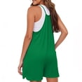 thumbnail image 4 of Frostluinai Womens Summer Casual Loose Rompers Athletic Sleeveless Stretchy Short Overalls Spaghetti Strap Wide Leg Jumpsuits with Pockets, 4 of 9
