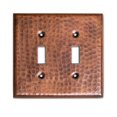 thumbnail image 1 of Monarch Pure Copper Hammered Double Switch Wall Plate / Switch Plate, 1 of 5
