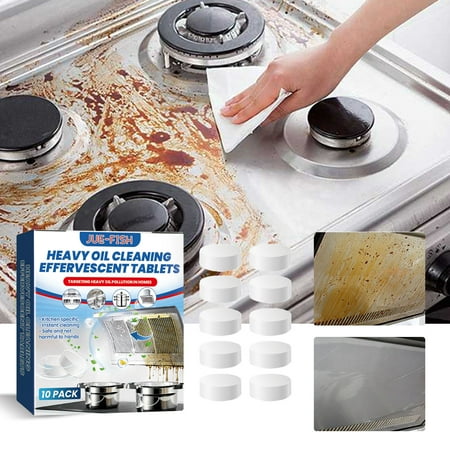 

XEOVHVLJ Clearance Effervescent Tablet Kitchen Heavy Oil Cleaner/ Range Hood Stove Oven Oil Stain Foam Detergent/Degreaser