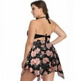 thumbnail image 3 of Women's Plus Size Swimsuit Floral Printed Swimwear Tummy Control Swimdress Two Pieces 2XL-6XL Bathing Suit Two Pieces, 3 of 3