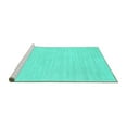thumbnail image 2 of Ahgly Company Machine Washable Indoor Square Solid Turquoise Blue Modern Area Rugs, 6' Square, 2 of 4