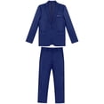 thumbnail image 3 of Yartina Men's Classic Slim Fit Business Tuxedo Outfits Notched Lapel Blazer Vest Trouser Wedding Royal Blue XXL, 3 of 6