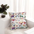 thumbnail image 6 of Pofeuu Alpaca Flower Print Double-sided plush pillowcase Square Throw Pillow Covers Pillows Cover for Living Room Bedroom Sofa Couch Cushion Cover（No pillow core）-22"x22", 6 of 7