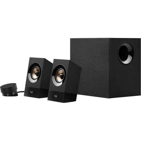 Restored Logitech - Z533 Multimedia Speakers (3-Piece) - Black - 980-001053 (Refurbished)