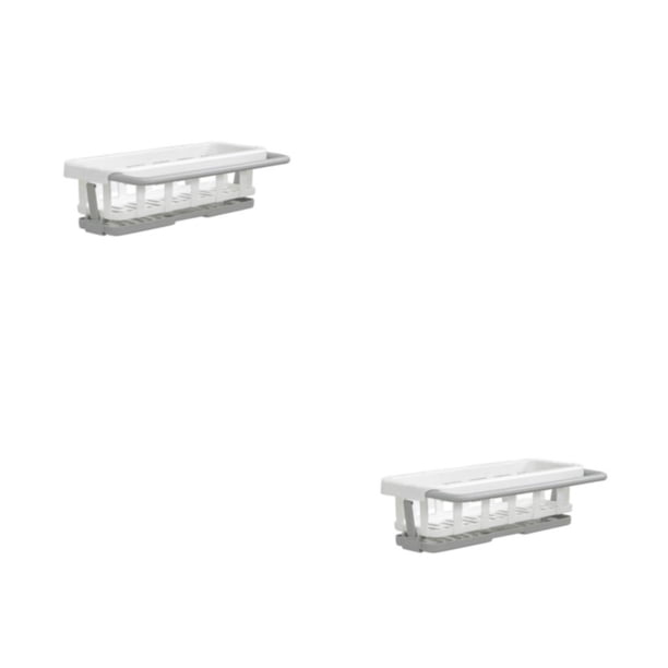 Wosthever Soporte telescópico para jabón, almacenamiento de toallas, bandeja para fregadero doméstico de pared, cesta colgante, escurridor Type2 NO2