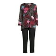 thumbnail image 5 of N Natori Studio Women's and Women's Plus Cozy Knit V-Neck Top and Lounge Pants Set, 2-Piece, 5 of 5