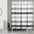 thumbnail image 2 of Creative Products Gray Chunky Stripes 71x74 Shower Curtain, 2 of 7