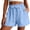 Light Blue, variant on BAKREP Summer Shorts for Women Casual Ruffle Drawstring High Waist Wide Leg Comfy Lounge Shorts Beach Cruise Outfits Adjustable Tie Knot Pants Womens Summer Beach Outfits