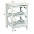 thumbnail image 5 of Canddidliike 3-tier Nightstand Sofa Side End Accent Table-White, Modern Nightstand, End Table for Bedroom Living Room, 5 of 8