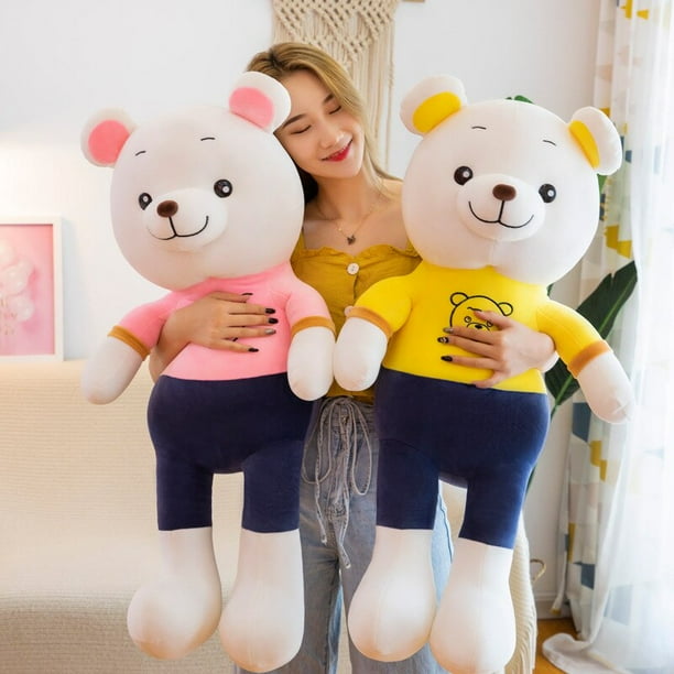 1pc 90cm Big baby cute Teddy bear Studded Plush toys lovely bear dolls Gifts for girls Children kids birthday Christmas gift zhangmengya LED