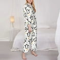 thumbnail image 3 of Honeii Colorful Hearts Penguin print Women's Pajama Sets Long Sleeve Button Down Sleepwear Nightwear Soft Pjs Lounge Sets-Large, 3 of 7