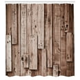 thumbnail image 3 of Ambesonne Wooden Print Shower Curtain, Vintage Barn Floor Art, 69"Wx75"L, Grey Brown, 3 of 3
