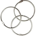 thumbnail image 4 of 3Inch (12 Pack) Loose Leaf Binder Rings, Nickel Plated Steel Binder Rings, Keychain Key Rings, Metal Book Rings, Silver, For School, Home, Or Office, 4 of 6