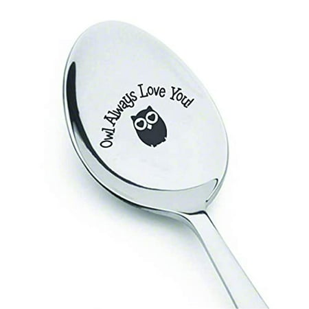 

Owl gifts for women| Funny friends gifts for Friendship day/Christmas/Birthday | Gifts for sister from sister/brother| Owl always love you engraved Spoon | Valentines day gift for wife/girlfriend