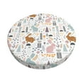 thumbnail image 2 of Lsque Fall Rabbit Round Bar chair cushion covers Velvet Fabric Premium Comfort Protects from Scratches and Stains for 14-17 Inch Chair- 13 inch, 2 of 7