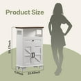 thumbnail image 4 of Bathroom Floor Cabinet, Farmhouse Storage Cabinet, 23.6" Wide Cabinet with Drawer, Adjustable Shelf, Barn Doors, Cabinets for Bathroom, Kitchen, Living Room, White, 4 of 7