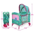 thumbnail image 5 of Baby Alive: Deluxe Doll Play Yard - Green, Pink, Hearts - Accessory For Dolls Up to 18", Folding, Wheeled Crib, Adjustable Canopy, Kids Toy, Ages 3+, 5 of 6