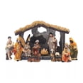 thumbnail image 1 of Toystoory Conjunto de Belén de Navidad de tallado fino de resina, conjunto de Belén de pesebre de Navidad sólido y duradero Artesanía, 1 of 6