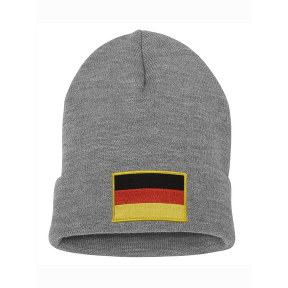 Top Headwear Germany Beanie - Men's Womens Long Winter Cuff Beanie Cap, Heather Grey
