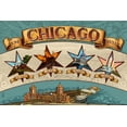 thumbnail image 3 of Chicago, Illinois, Four Stars (100% Cotton Tea Towel, Decorative Hand Towel, Kitchen and Home), 3 of 3