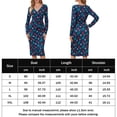 thumbnail image 2 of Vestido con estampado navideño para mujer Vestido de fiesta de año nuevo elegante y ajustado Kuymtek Azul T L para Mujer, 2 of 9