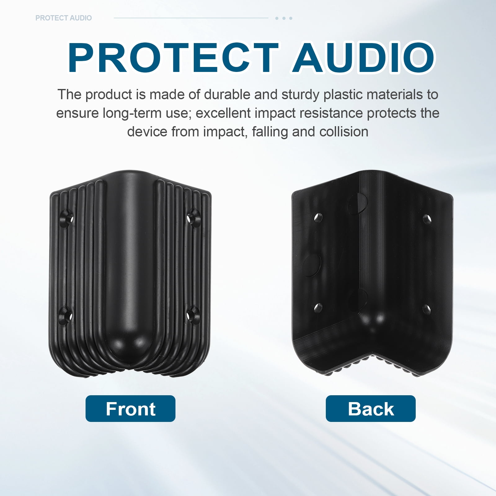 16 Pcs Speaker Cabinet Corners Protector 40x40x79mm Plastic Stackable Guard Wrap Angle Case Edge Box Protection