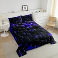 thumbnail image 4 of Erosebridal Geometric Square Bedding Sets King With Comforter,Futuristic Cubes Comforter Sets King Size,Stereoscopic Room Decorative,Reversible,Ultra Soft,3-Piece, 4 of 8