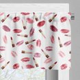 thumbnail image 3 of Ambesonne Cosmetics Window Valance, Lipstick Kiss Makeup, 54" X 18", Burgundy and Pink, 3 of 5