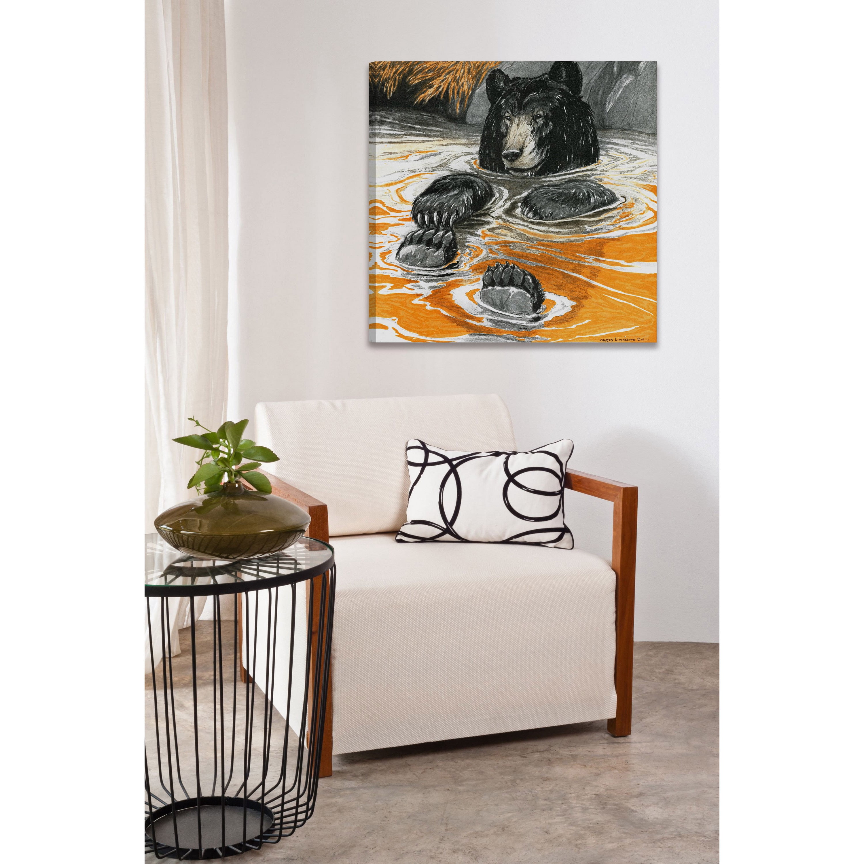 "Cool Bear" Painting Print on Wrapped Canvas