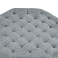 thumbnail image 6 of Brodric Light Grey Linen Storage Ottoman - Upholstered, Tufted, Octagon, 6 of 9