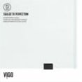 thumbnail image 6 of VIGO Elan 56 to 60 in. W x 76 in. H Frameless Sliding Shower Door with VMotion in Matte Black with Clear Glass, 6 of 13