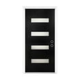 thumbnail image 1 of Taoruifang 36x80 Fiberglass Entry Door Frosted Glass Left Hand Inswing Black, 1 of 5