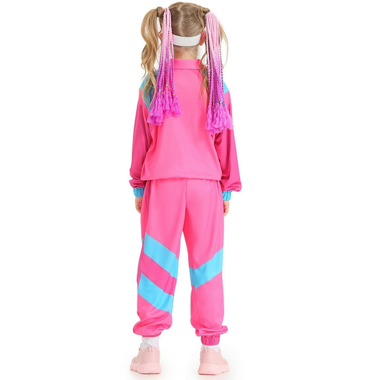 80s Tracksuit Hip Hop Costume for Kids Halloween Retro Sportswear Cosplay  Outfits