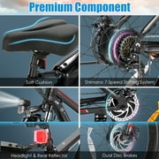 Elifine 26x4.0 Fat Tire Electric Bike, 624Wh Battery, 48V 500W Ebike Electric Mountain Bike, Cruise Control Mode, Adult E Bikes for Men, LCD Meter, 7-Speed Snow Bike Beach E-Bike for Adults UL2849