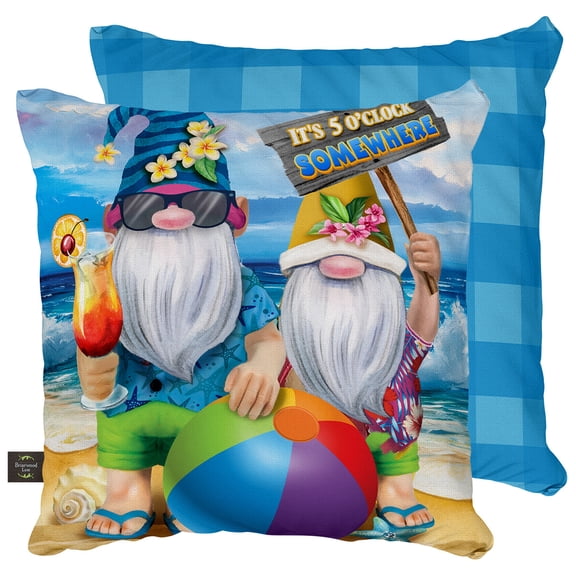 Briarwood Lane Summer Indoor/Outdoor Pillow 17x17 Summer Gnomes For Summer Pillow